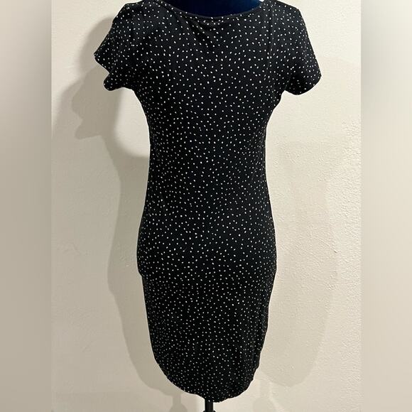 H&M Dress black white polka dot Size small Form Fitting Flattering - Picture 6 of 8